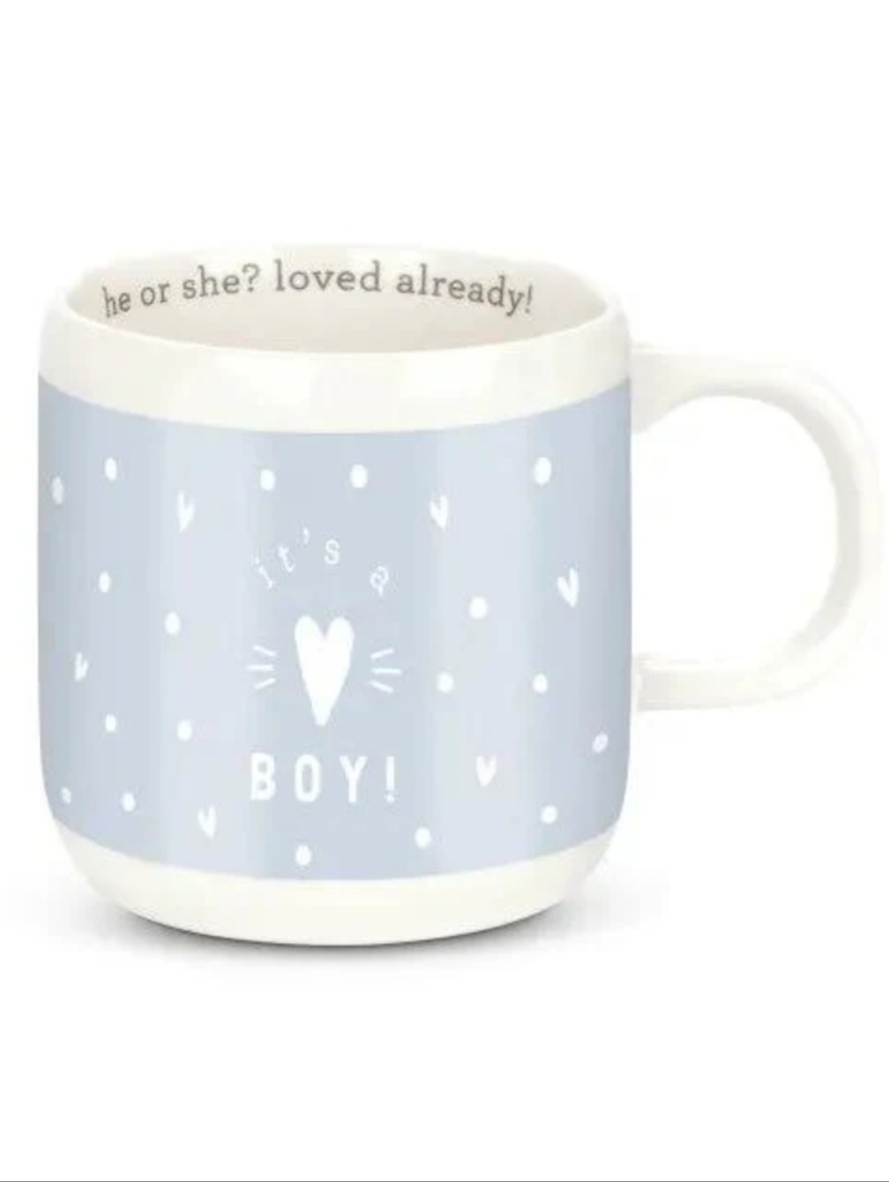 Demdaco Gender Reveal Mug IT'S A BOY. Baby Boy NWT